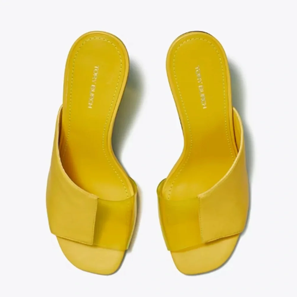 TORY BURCH Leather + PVC Mules